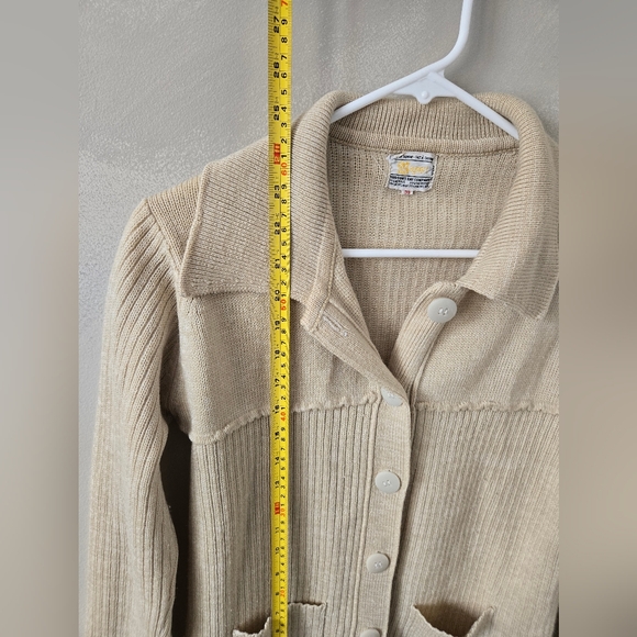 THE BAY Vintage Creme Buttonup Cardigan Womens Size M - Picture 3 of 6